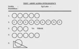 Psikotes Army Alpha Intelegence